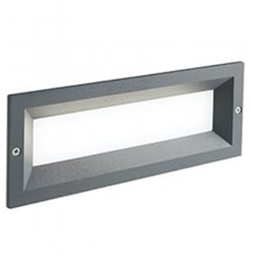 Faretto Segnapassi a Incasso da Esterno a LED 12W da Parete Aperto Sovil Mask Grigio