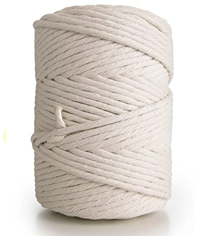 Corda di cotone con filo 5mm con filo macramè Cord 120m Macrame del cavo di 120 m corda di cotone per Macrame progetto da appendere Plant DIY Crafts