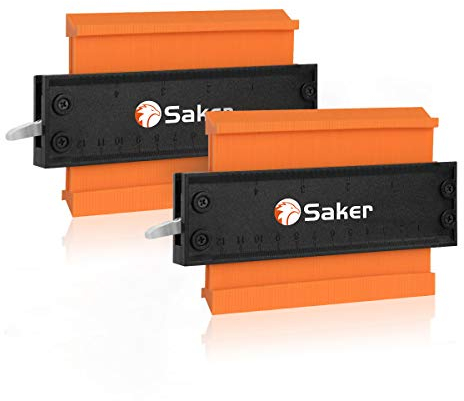 Saker Contour Gauge Duplicator- Adjustable Lock -Precisely Copy Irregular Shape Duplicator -Irregular Welding Woodworking Tracing - Must Have Tool for DIY Handyman Construction (2Pcs 5Inch)