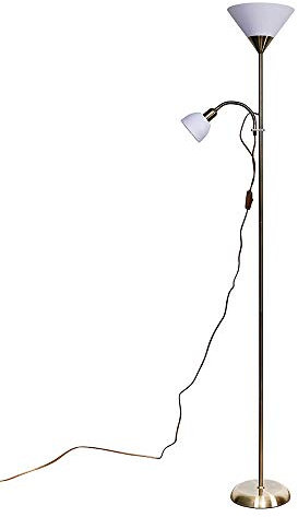 MiniSun | Modern Brass 2 Way Mother/Father and Child Floor Lamp | Floor Lamps & Torchieres, Home Décor & Improvement Essential | Includes LED Bulbs