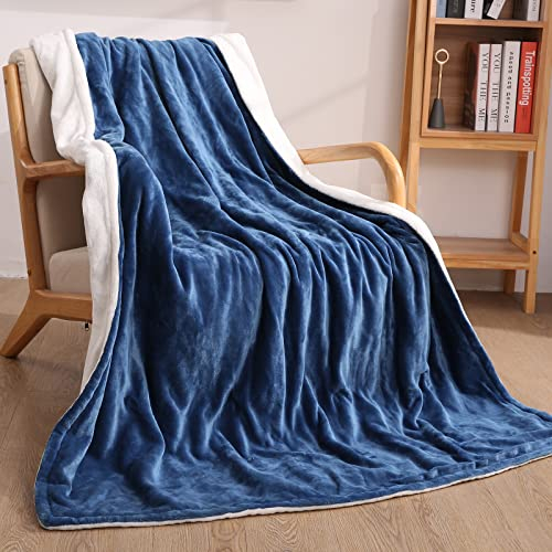 CURECURE Manta Eléctrica de Franela Suave con 4 Niveles de Calor y 9 Horas de Apagado Automático, 130 x 180 cm, para Oficina en Casa, Manta de Calefacción Rápida, Interruptor Extraíble, Lavable, Azul