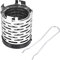 Tiiyee Camping Heating Cover, Portable Stoves Heater Cap Stainless Steel Tent Tool Adaptor Butane Gas Burner Accessories with Handle for Outdoor Fishing Backpacking Hiking Picnic Traveling BBQ