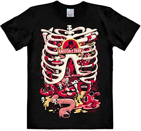 Logoshirt® Rick and Morty I Anatomy Park I T-Shirt Print I Damen & Herren I kurzärmlig I schwarz I Lizenziertes Originaldesign I Größe XL