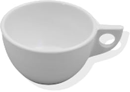 Dekorah Taza de café, diseño elegante, ligera de melamina, reutilizable, fabricada en Italia