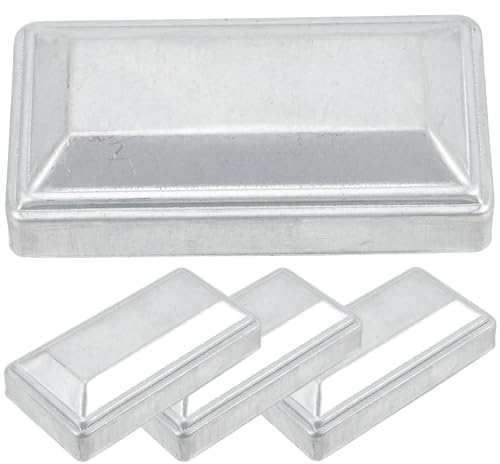 Homoyoyo 4 Stück Abdeckungen für Gartenpfostenkappen 6x6 Pfostenkappen Huhn Ersatz der Zaunpfostenkappe rechteckige Pfostenkappen draussen Geländer Post schmücken 4x Säulenkappe Eisen