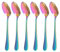 AOZUO 6 cucharas de café de 14 cm de acero inoxidable, cucharaditas de arco iris pequeñas cucharas para latte macchiato cucharas coloridas cucharas de postre con superficie de espejo cucharillas de