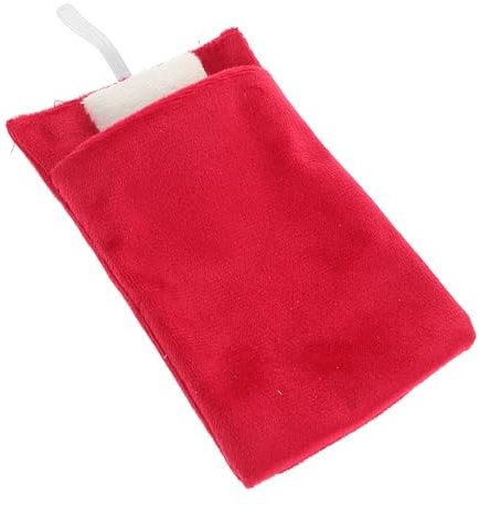 MOLUCKFU 1 Satz Puppenhaus Requisiten Schlafsack Puppenhauszubehör Puppenhausmöbel puppenbettwäsche puppenhaus bücherregal verschleißfeste Puppenversorgung Puppenschlafsäcke Stoff rot