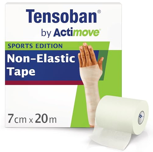 Tensoban av Actimove Sports Edition Underwrap bandage, skyddsbarriär under sportband, 7 cm x 20 m, vit, 1 rulle