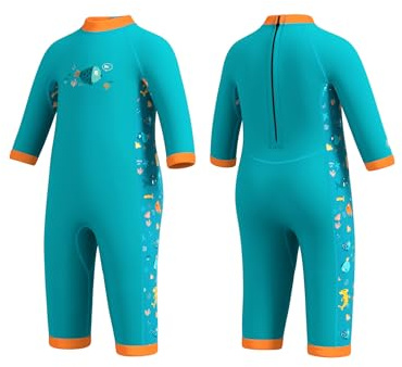 Baby Wetsuit, Neoprene Warm Swimsuit with Thermal Lining