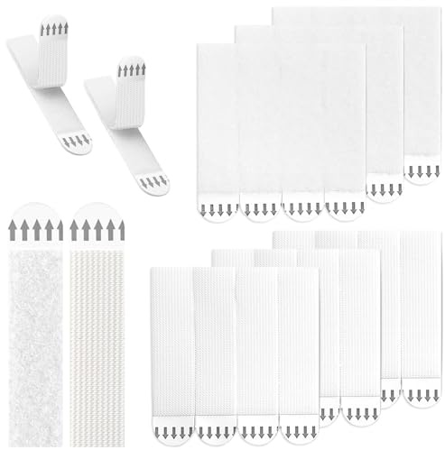 12 par självhäftande remsor (24 remsor, 19 x 92 mm) - självhäftande naglar för väggbilder - självhäftande dubbelsidig tejp - lämnar inga rester, lämplig för ramar, dekorationer
