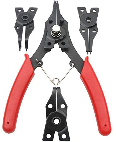 Rowiz 4 in 1 Snap Ring Pliers Set for Removal of Retaining Clip Circlip Snap Rings Wrist Pin Clips Internal External CirClips Automotive and Engine Repair Projects