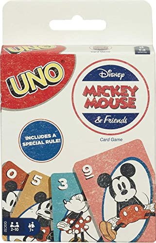 Mattel Games GGC32 - UNO Disney Micky Maus & Seine Freunde Kartenspiel, geeignet für 2 - 10 Spieler, Kartenspiele und Kinderspiele ab 7 Jahren