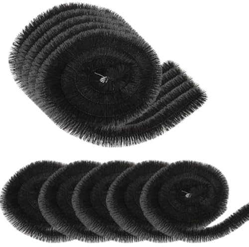 Homezone® 10 x 4 m canalón filtro cepillo Gutter Guardia de drenaje Erizo cepillo cepillo para canalones para exterior jardín negro Downpipe hojas cepillo limpiador hojas limpiadores hojas limpiadores