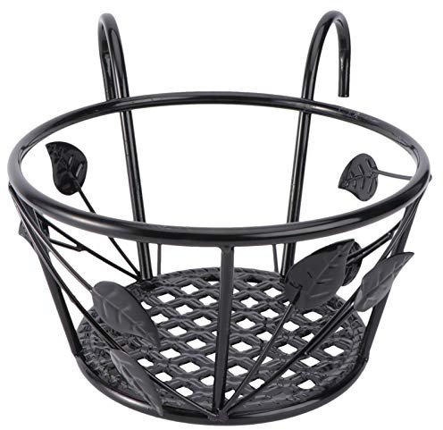 1 Pc Vaso da Fiori Sospeso in Ferro Battuto Gancio per Fioriera Portico Porta Fiori da Giardino Portafiori da Patio Ringhiera Arte Metallo Ferro da Stiro Vaso di Fiori Il