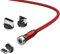3 in 1 2.Meter 6.6ft Magnetic Charging Cable Compatible with IPhone,Type C, Micro USB