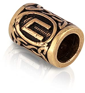 NKlaus URUZ - Bronze Futhark Rune Bartperle Germanisch Keltisch Wikinger Gothic 3543