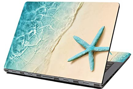 Pegatina para ordenador portátil 13 13.3 14 15.4 15.4 15.4 15,6 vinilo adhesivo artístico para ordenador portátil (estrella en la playa)