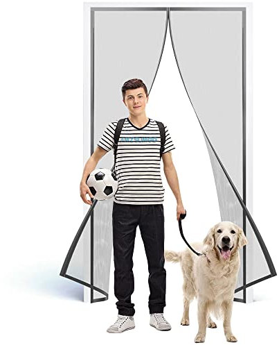 Mosquitera Magnética Cifrado 190 x 220 cm Magnético Anti-Mosquitos Cortina De Puerta Puerta De Pantalla Magnética Verano Hogar Anti-Mosca Mudo Pantalla Gris