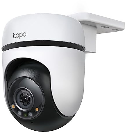 Tapo TP-Link C510W Caméra de sécurité Wi-FI pour extérieur, définition 3MP, 360° avec Vision Nocturne Full-Color, Audio bidirectionnel, Enregistrement vidéo Cloud, Fonctionne avec Alexa