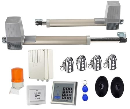 HEALBYBLE Actionneur de Porte Solaire à Double Bras, 300KG, 2.5 mètres, opérateur Automatique de Porte battante, ouvre-Porte électrique 24vdc,ConçU pour Un Service Durable(Kit2)