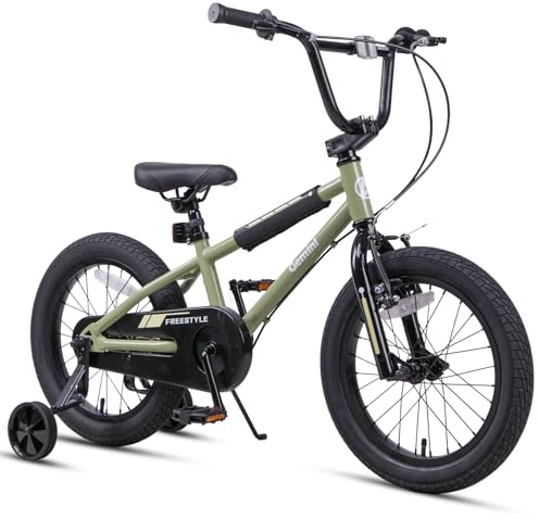 AVASTA 12 14 16 tum BMX barncykel med stabilisatorer för barn 1 till 8 år, pojkar, flickor flera färger