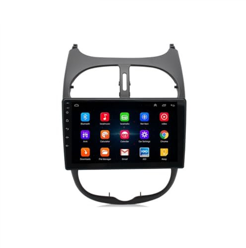 JINFOLI Reproductor Multimedia Radio Coche 206 C2 Android 2 DIN WiFi GPS Navegador Estéreo Receptor Pantalla Táctil Central Sistema estéreo de Audio para automóvil