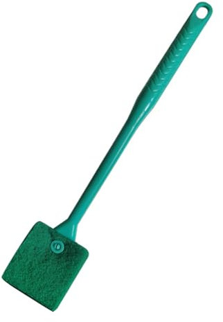 Psdndeww Algenschaber für Glasaquarien, Aquarien, Pinsel, langer Griff, doppelseitiges Werkzeug, 2 Stück