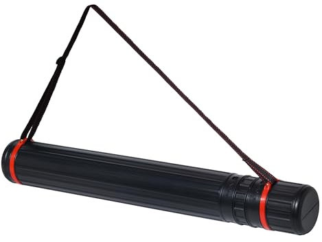 TOUROCMONT Rollo de transporte para dibujar, para fotos, carteles y bocetos, longitud y correa ajustable, Φ 8,5 cm - negro, Rollo de póster