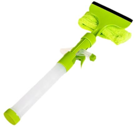 Colcolo Glass Wiper with Cloth, Window Cleaner Mop, Window Cleaner Cleaning Brush for Bathroom, Green