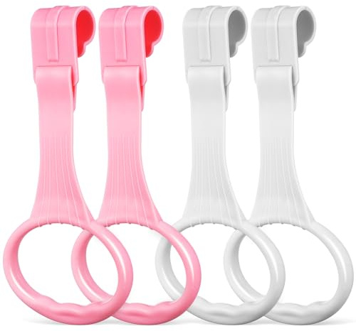 JOINPAYA 4 Pezzi Anelli in Plastica per Lettino Bimbo, Facili da Installare e Confortevoli da Impugnare, Anelli di Supporto per Imparare a Camminare nel Lettino o Box