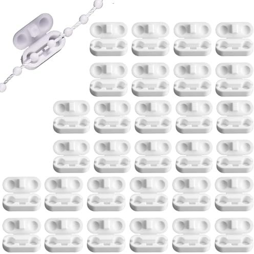 30 Pezzi Connettori per Catena in Plastica,Clip a Sfera per Catena a Sfere,Accessori di Ricambio per Tende a Rullo,per Riparazione e Manutenzione di Tende,Persiane e Jalousie