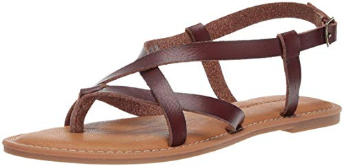 Amazon Essentials Sandalias de Tiras Informal Mujer, Marrón, 36 EU