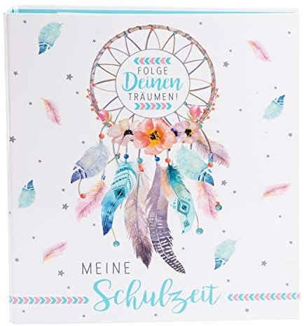 Goldbuch Schulzeit Sammelordner DIN A4, Schulordner Motiv Traumfänger, Rückenbreite 5 cm, Motivordner mit Kunstdruck, Ordner mit 4 Trennblättern, Multifunktionsordner ca. 28,5 x 32 x 5 cm, Papier