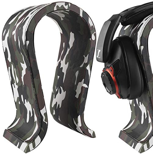 GEEKRIA Leder Kopfhörerständer Kompatibel Mit Sennheiser, JBL, Hyperx, Razer, Turtle Beach und Sony PS5 Headset Ständer Kopfhörerhalter Universal Gaming Headset Halter (Camo)