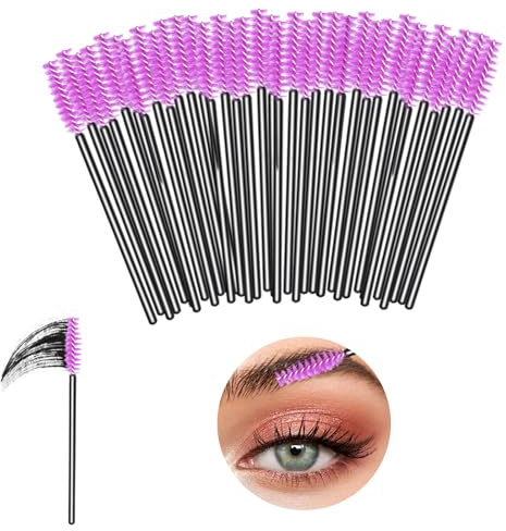 AIBAOBAO 100PCS Pennello per Ciglia Monouso, Bacchette per mascara, Scovolino Ciglia, Spazzole usa e getta, Applicatore Mascara per L'estensione Delle Ciglia, Kit di strumenti per trucco cosmetico