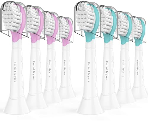 Kids Replacement Heads for Philips Sonicare, 3+ Years Old Child Compact Soft Electric Toothbrush Brush Head, Pink & Blue 8 Pack