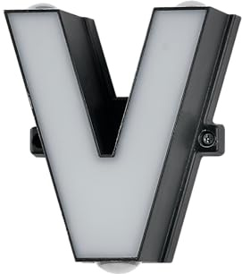 Jandei - Letra Luminosa LED 12W, Aplique Pared con Luz Cálida 3000K, 220V, IP54 para Decoración Interior y Exterior, Fabricada en Aluminio Acabado Negro. Ideal para Iluminación Hogar y Negocio (V)