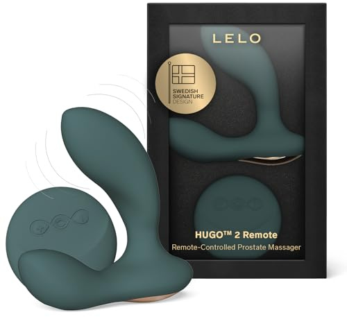 LELO Hugo 2 Remote Prostate Vibrator, Male Sex Toy for Men, Wireless Prostate Massager with Intense Vibrations, Discreet Mens Vibrator, Premium Prostate Toy (Green)
