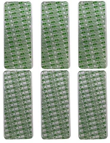 HAF® Lot de 60 pastilles de test Phenol Red & DPD No1 Rapid pour testeur d'agitation en blister de 10 - Détermination chimique précise de la valeur du pH, du chlore et du brome - Qualité : fabriqué en