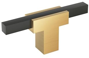 Amerock Urbanite 2-3/4 inch (70mm) Length Champagne Bronze/Matte Black Cabinet Knob, BP67CZMB