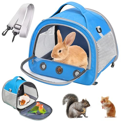 Borsa Trasportino Per Piccoli Animali, 30 * 27 * 21 Cm Trasportino Portatile Per Porcellini, Borsa Da Viaggio Per Piccoli Animali, Trasportino Per Animali Portatile Trasportino Per Gatti E Gatti Blu
