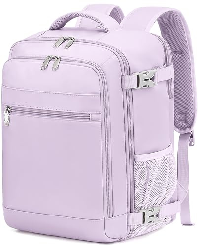 KLOSTAIN Zaino Ryanair 40x20x25 da Viaggio Aereo Bagaglio a Mano 20L Borsa da Cabina per Uomo e Donna, Lavoro, Trekking, Scuola, 14 Pollici Porta PC Dayback Viola Chiara