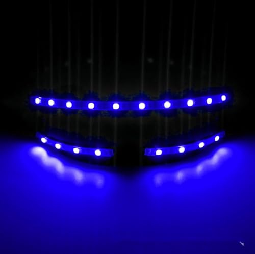 YUANYUYING Occhiali LED, Occhiali Luminosi LED per Feste e Discoteche - Occhiali da Sole con Luci al Neon Lampeggianti | Riutilizzabili e Comodi (blu)