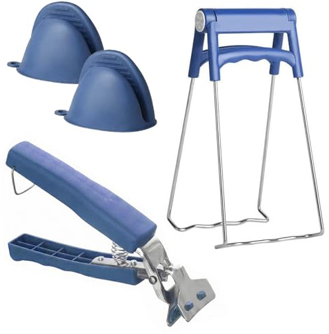 4 Pezzi Pinze da Cucina Resistenti al Calore, Set Pinze Accessori | Guanti Resistenti al Calore Set da Cucina Anti, Pinza Antiscottatura per Piatti Vassoio Pentole