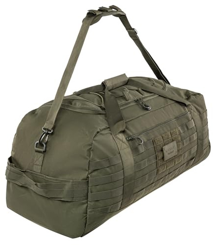 Brytzky Tactical Garrison 100L Sac de Voyage Olive | Sac de Sport Weekender Duffle Bag, idéal Voyage, Camping & Survie, Système MOLLE/PALS, Sac Militaire Robuste, Gym Bag