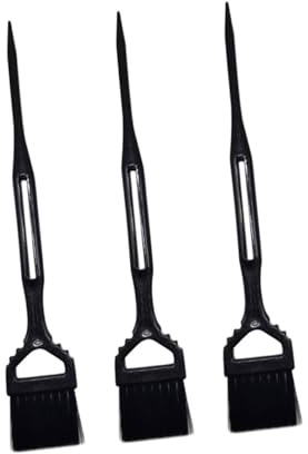 TEHAUX Spazzola per Tintura Chioma 3 Pezzi in Pp Nero Applicatore per Colorare Chioma per Salone Professionale e Uso Domestico Colore Casuale