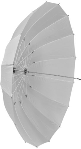 Walimex Durchlichtschirm weiß Ø 180 cm für Studioblitz, Fotoschirm mit Gestell aus Metall, Studioschirm ideal als Lichtdiffusor für weiches Licht bei Portrait- und Produktfotografie