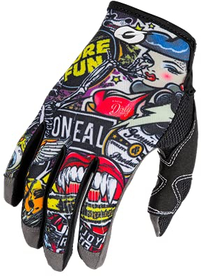 O'NEAL | Fahrrad- & Motocross-Handschuhe | MX MTB DH FR Downhill Freeride | Langlebige, flexible Materialien, Nanofront-Handpartie | Mayhem Glove Crank | Erwachsene | Schwarz Multi | Größe S