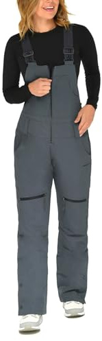 Arctix Women's Eco Friendly Traverse Bib Overalls, Steel, Medium Short