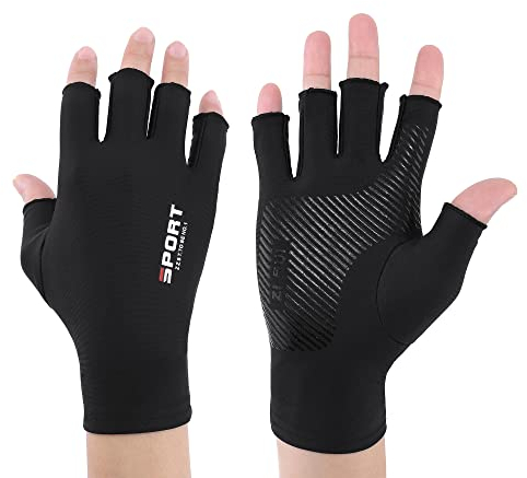 Faletony Fingerlose Fahrradhandschuhe - Angeln Gloves für Herren und Damen, Touchscreen Rutschfeste Thermo Sport Handschuhe für Motorrad, Camping, Wandern, Bergsteigen